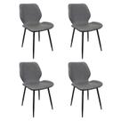 Kit com 4 Cadeiras para Sala de Jantar Bergen