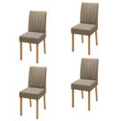 Kit com 4 Cadeiras para Sala de Jantar para Sala de Jantar Pés Madeira Maciça Jade