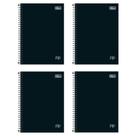 Kit com 4 cadernos capa dura 140mm x 200mm 160 folhas zip preto Kit com 4 cadernos capa dura 140mm x 200mm 160 folhas zip preto