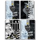 Kit Com 4 Cadernos Universitário Atlético 80 Folhas -CREDEAL