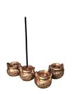 Kit Com 4 Caldeirao Mini Incensario em Resina Miniatura - Decore Casa