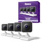Kit com 4 Câmeras de Segurança Internas Roku com Fio, 1080p HD Kit com 4 Câmeras de Segurança Internas Roku com Fio, 1080p HD
