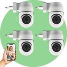 Kit Com 4 Câmeras De Segurança Jortan Wi-fi Interna Hd 360