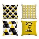 Kit com 4 capas de almofadas gratidão 40x40 Kit com 4 capas de almofadas gratidão 40x40