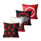 Kit Com 4 Capas de Almofadas Mdecore 45x45