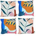 Kit com 4 capas de almofadas Tokyo Design 45x45cm em poliéster Coleção Marimar (cód. M-1155)