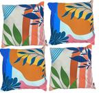 Kit com 4 capas de almofadas Tokyo Design 45x45cm em poliéster Coleção Marimar (cód. M-2255)