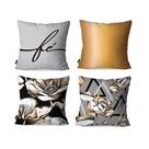 Kit com 4 Capas para Almofadas Decorativas FÉ ABSTRATO