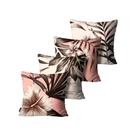 Kit com 4 Capas para Almofadas Flor Rosa Mdecore 45x45