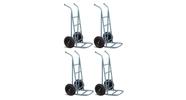Kit com 4 Carro Armazém 300 KG - Pneu Câmara - Metalpama