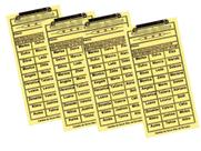 Kit com 4 Cartelas Rifas para Sorteios Cartela da Sorte 30 Nomes