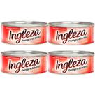 Kit Com 4 Ceras Em Pasta Ingleza 400G Vermelho