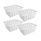 Kit com 4 Cestas One Pequena 18,6x14,2x8,2cm Natural Coza Brinox