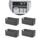 Kit com 4 Cestos Organizadores Cinza Fit Grande com Alça 5,6L 30,5x18,5x12 Kit com 4 Cestos Organizadores Cinza Fit Grande com Alça 5,6L 30,5x18,5x12