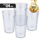 Kit com 4 Copos Transparente em Policarbonato Inquebrável 250ml Kit com 4 Copos Transparente em Policarbonato Inquebrável 250ml