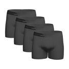 Kit Com 4 Cuecas Boxer Microfibra Up Underwear 436 Cinza