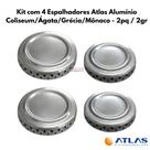 Kit com 4 Espalhadores Atlas Alumínio Coliseum/Ágata/Grécia/Mônaco - 2pq / 2gr Kit com 4 Espalhadores Atlas Alumínio Coliseum/Ágata/Grécia/Mônaco - 2pq / 2gr