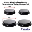 Kit com 4 Espalhadores Esmaltec Tampinhas Queimador do Fogão Esmaltec Veneza/Ágata/Caribe/Munique/Bali