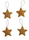 Kit com 4 Estrelas com Brilho Enfeite Natalino para Pendurar 6 cm Kit com 4 Estrelas com Brilho Enfeite Natalino para Pendurar 6 cm