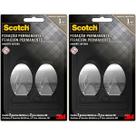 Kit com 4 Gancho 3M SCOTCH Metalico Medio Kit com 4 Gancho 3M SCOTCH Metalico Medio