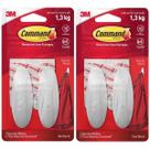 Kit com 4 Gancho Adesivo Command 3M Medio ATE 1,3KG Kit com 4 Gancho Adesivo Command 3M Medio ATE 1,3KG