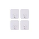 Kit com 4 ganchos adesivo transparente com fixação resistente