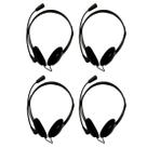 Kit com 4 Headsets Office Usb Adaptador Usb-C Preto Bright Kit com 4 Headsets Office Usb Adaptador Usb-C Preto Bright