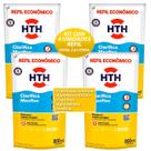 Kit com 4 Hth Maxfloc Clarificante Decantador Auxiliar de Filtração Para Piscinas Refil 900ml
