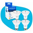 Kit com 4 Lâmpadas Led Par20 E27 8w Branco frio 6500k Blumenau Bivolt