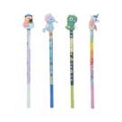 Kit com 4 Lápis HB CiS Fantasia com Borracha Bichinhos Escrever Cor Material Escolar Grafite Aula
