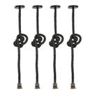 Kit com 4 Lustres Pendentes Corda para 1 Lâmpada E27 Chumbo Bivolt