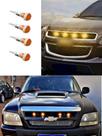 Kit Com 4 Mini Luz Led De Grade Para Camionetes Saveiro S10 Ranger Montana Silverado Suv Pingo F250