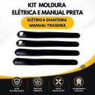 Kit Com 4 Molduras PRETA Elétrica dianteira E Manual traseira Uno vivace 4 Portas