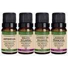 Kit com 4 Óleos Essenciais - Floral - Puros e Naturais 10ml