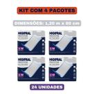 Kit com 4 pacotes Protetor de Colchão Lençol Absorvente Higifral Tamanho M