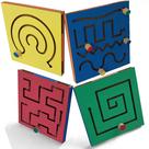 Kit com 4 painel psicomotor linhas vazadas educativo