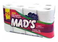 Kit com 4 Papel Higiênico Mad's Suave 16 Rolos