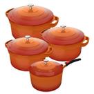 Kit com 4 Peças Caçarolas + Panela Cabo Destacável 24-28-32-18CM LE Cook
