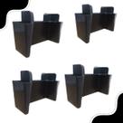 Kit com 4 Pés de Roupeiros Armários Plástico Ivy Cor:Preto