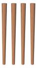 Kit Com 4 Pés Palito Madeirado 60 CM E Acessórios