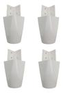 Kit com 4 Pés para Guarda Roupas Armários Roupeiros 7cm de Altura Branco Modelo Mari Plástico Ultra Resistente. Kit com 4 Pés para Guarda Roupas Armários Roupeiros 7cm de Altura Branco Modelo Mari Plástico Ultra Resistente.