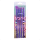 Kit Com 4 Pincéis Macrilan Trend Cores Variadas Mt08