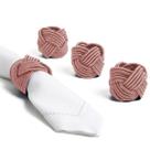 Kit com 4 Porta Guardanapo de Mesa Cordas Anel Argola Niazitex - Trançado Páscoa Natal Jogo Tecido