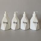 KIT com 4 Porta Sabonete Líquido ou Álcool em Gel Diamante KITS Personalizados Branco