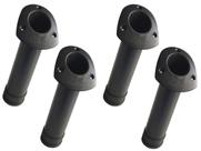 Kit com 4 Porta Varas de Embutir inclinado 30 Silver Náutica Caiaque Lancha
