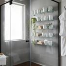 Kit com 4 Prateleiras Porta Shampoo de Vidro 40x10 cm Ideal para Banheiro, Lavanderia e Cozinha