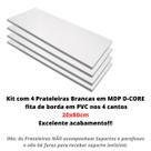 Kit Com 4 Prateleiras (sem Suportes) Em Mdp Cor Branca 20x80