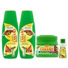 Kit Com 4 Produtos Casulão 1 Shampoo 330ml 1 Condicionador 330ml Casulão 500g 1 Reparador De pontas 30ml