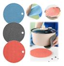 Kit Com 4 Protetor De Mesa Silicone Descanso De Panela Prato
