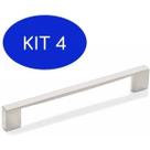 Kit com 4 Puxadores de Zinco Cromado 109MM Kit com 4 Puxadores de Zinco Cromado 109MM